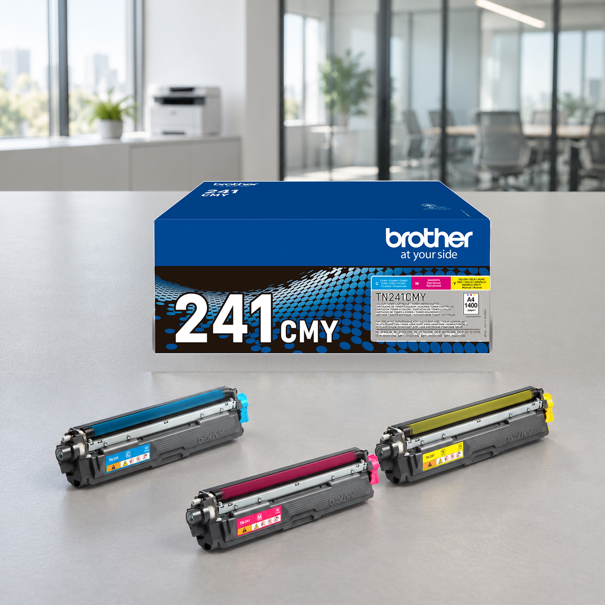 Brother TN-241CMY originele multipack – cyaan, magenta en geel