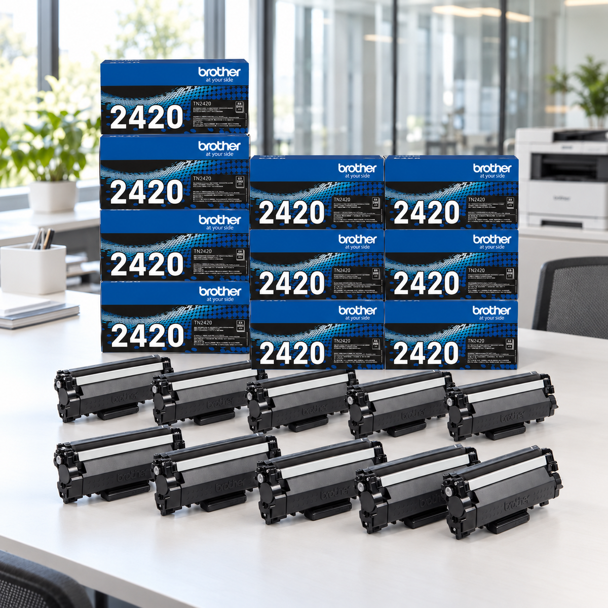 Brother TN-2420 originele toner zwart – 10 stuks