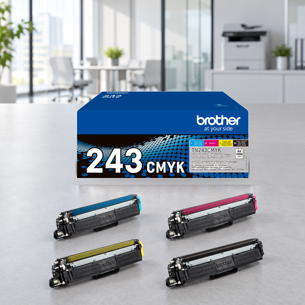 Brother TN-243CMYK originele multipack – zwart, cyaan, magenta en geel