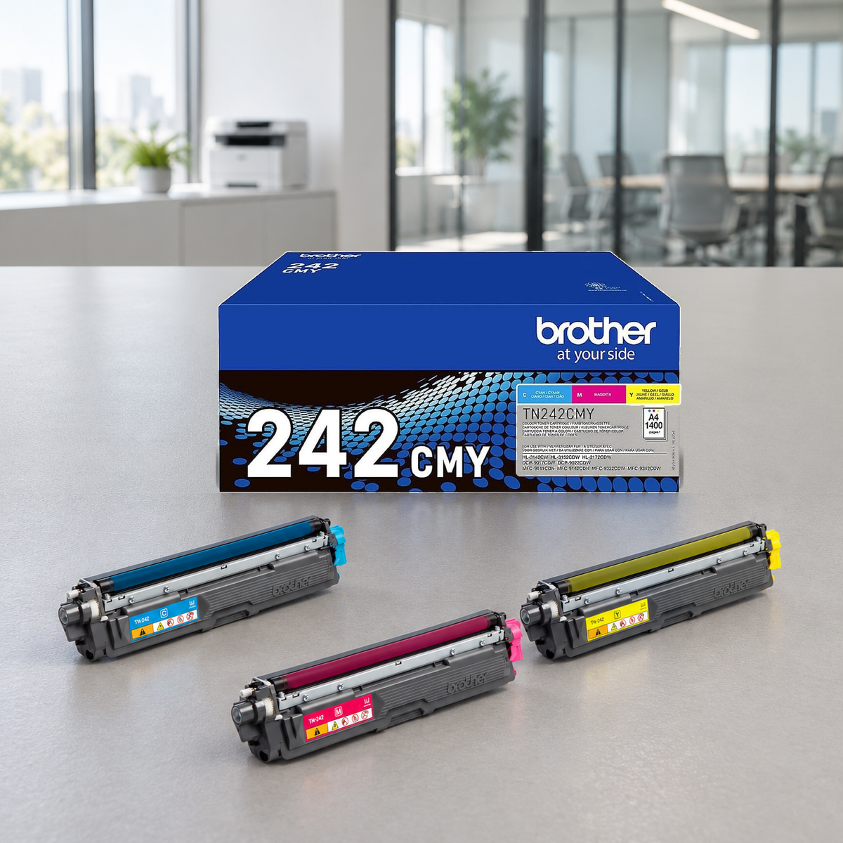 Brother TN-242CMY originele multipack – cyaan, magenta en geel