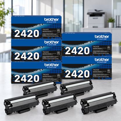 Brother TN-2420 originele toner zwart – 5 stuks