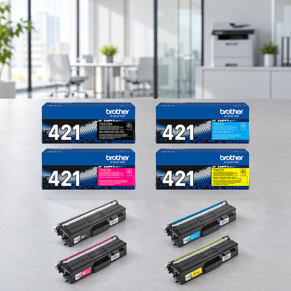 Brother TN-421 originele tonerset – zwart, cyaan, magenta en geel