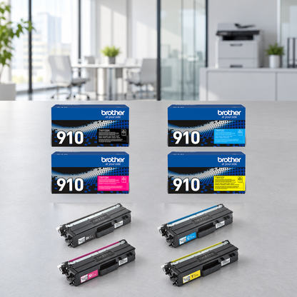 Brother TN-910 originele tonerset – zwart, cyaan, magenta en geel