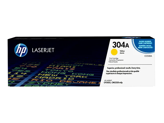 HP 304A originele tonerset – zwart, cyaan, magenta en geel